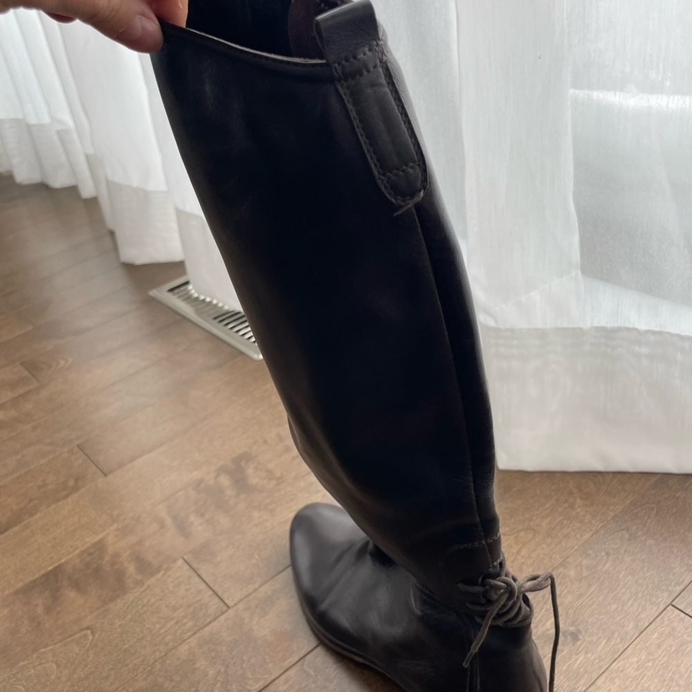 Elegant Black Leather Men's Riding Boots